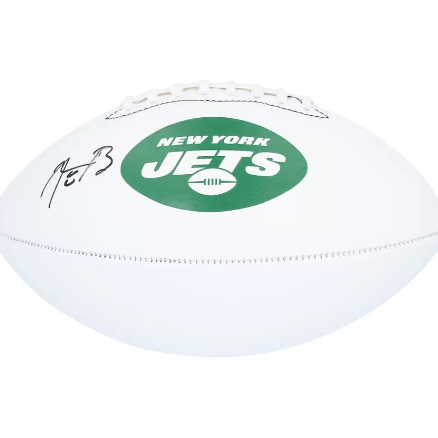 New York Jets Autographed Items | Footballs^Aaron Rodgers Autographed Franklin White Panel Football