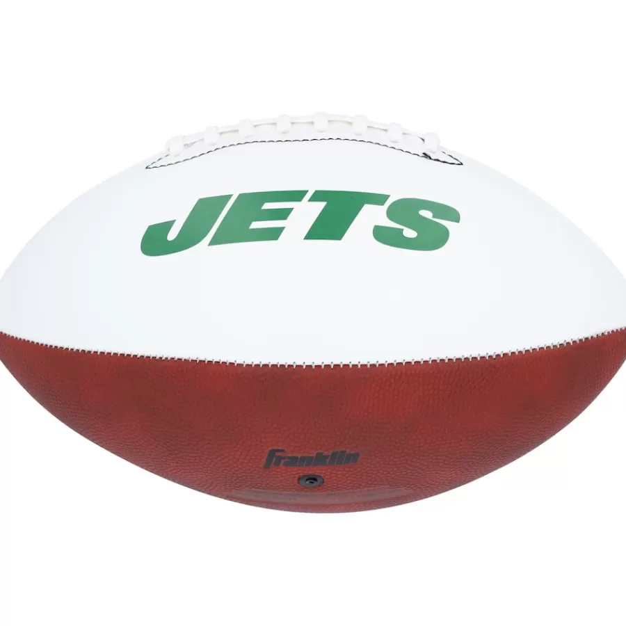 New York Jets Autographed Items | Footballs^Aaron Rodgers Autographed Franklin White Panel Football