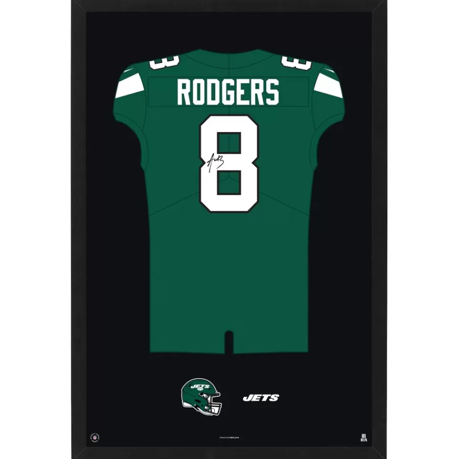 New York Jets Wall Art | Wall Art^Aaron Rodgers Home Jersey Framed Art Print