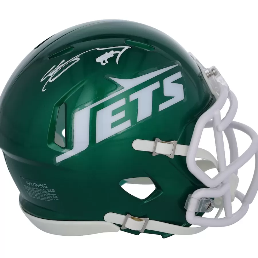 New York Jets Autographed Items | Helmets^Ahmad Sauce Gardner Autographed 2023 Alternate Tribute Speed Mini Helmet