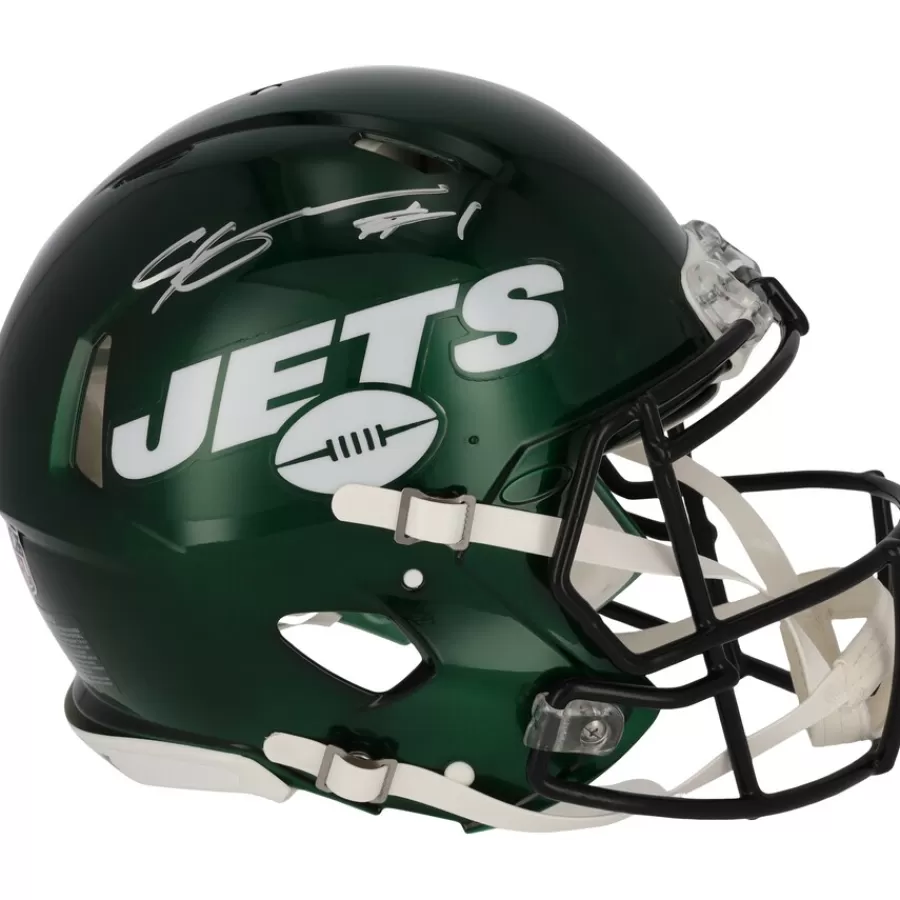 New York Jets Autographed Items | Helmets^Ahmad Sauce Gardner Autographed Riddell Speed Authentic Helmet