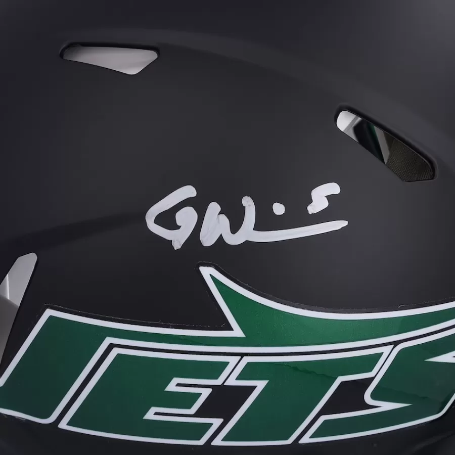 New York Jets Autographed Items | Helmets^Garrett Wilson Autographed 2024 Alternate Riddell Speed Authentic Helmet