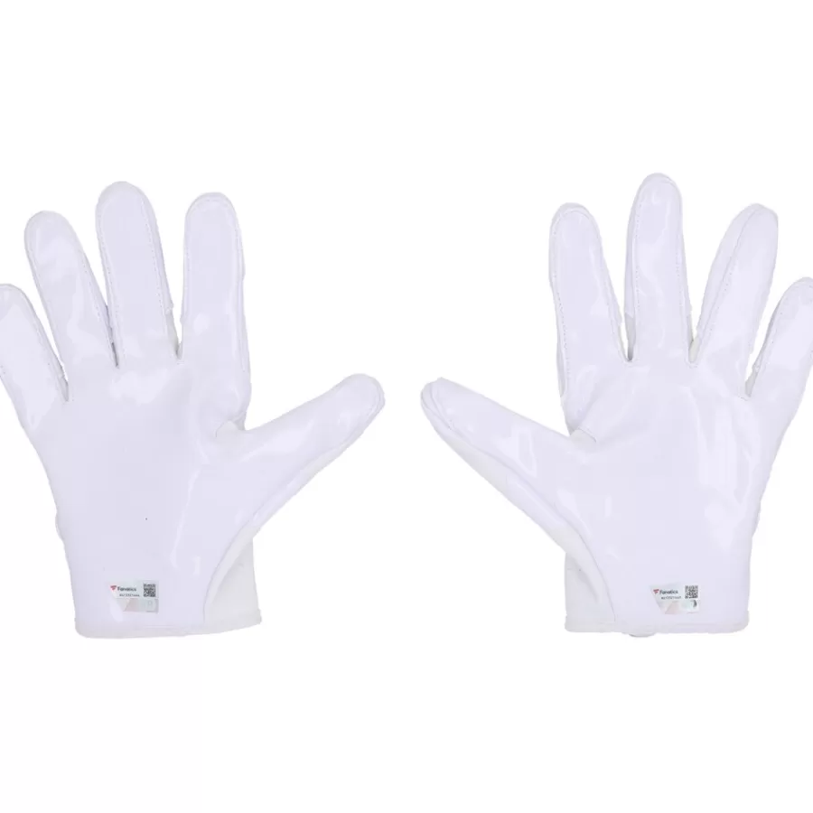 New York Jets Autographed Items^Garrett Wilson Autographed Game-Used White Adidas Gloves Vs. Atlanta Falcons On December 3, 2023