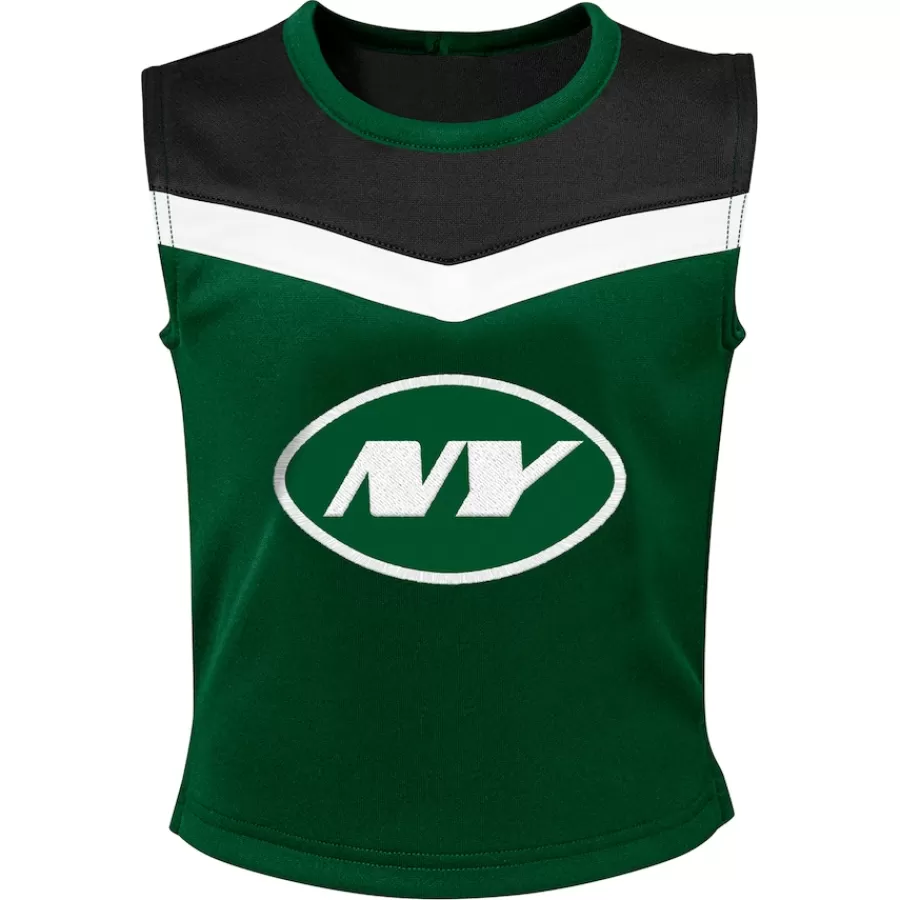 Kids New York Jets Dresses & Skirts^Girls Youth Green Spirit Two-Piece Cheerleader Set