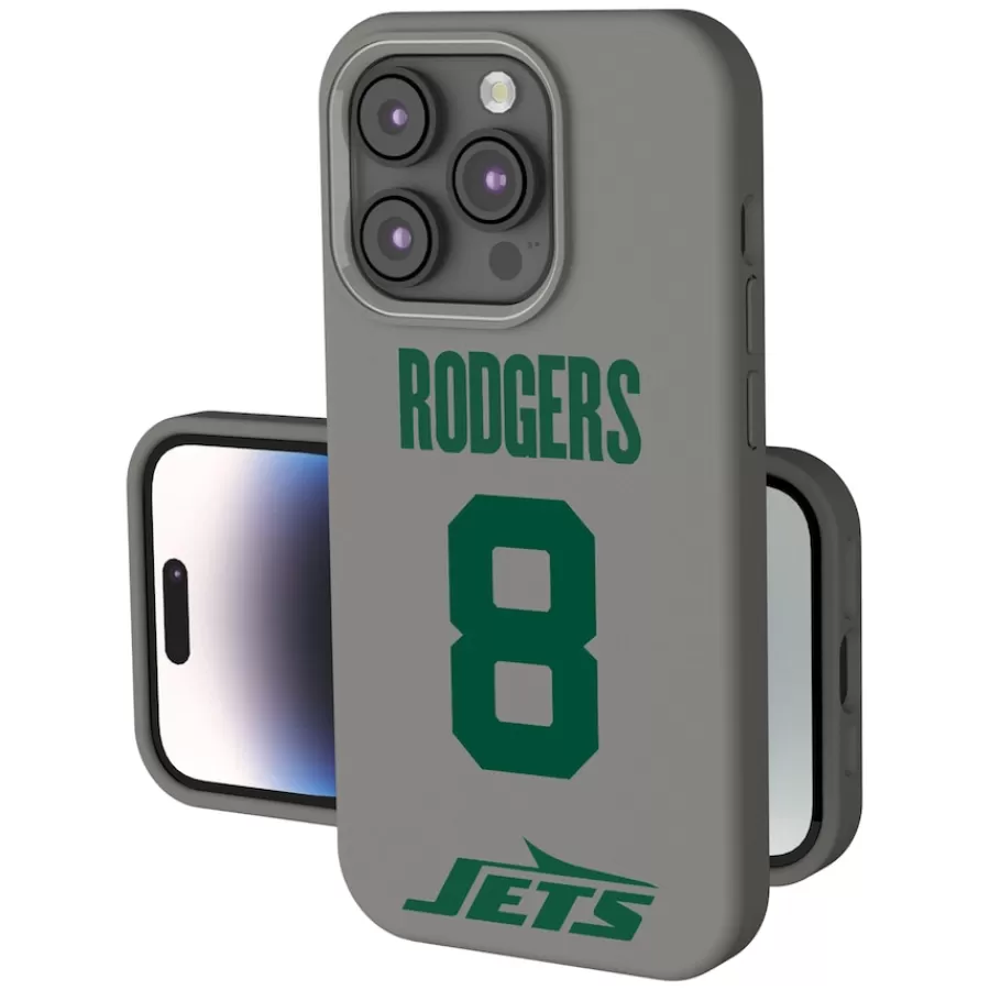 New York Jets Phone Cases | Electronics^Keyscaper Aaron Rodgers Gray Ready Soft Touch IPhone Case