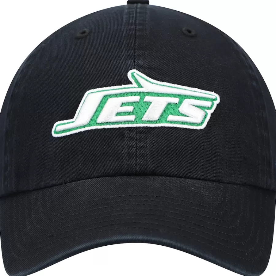 New York Jets Adjustable^Men's '47 Black Clean Up Legacy Adjustable Hat