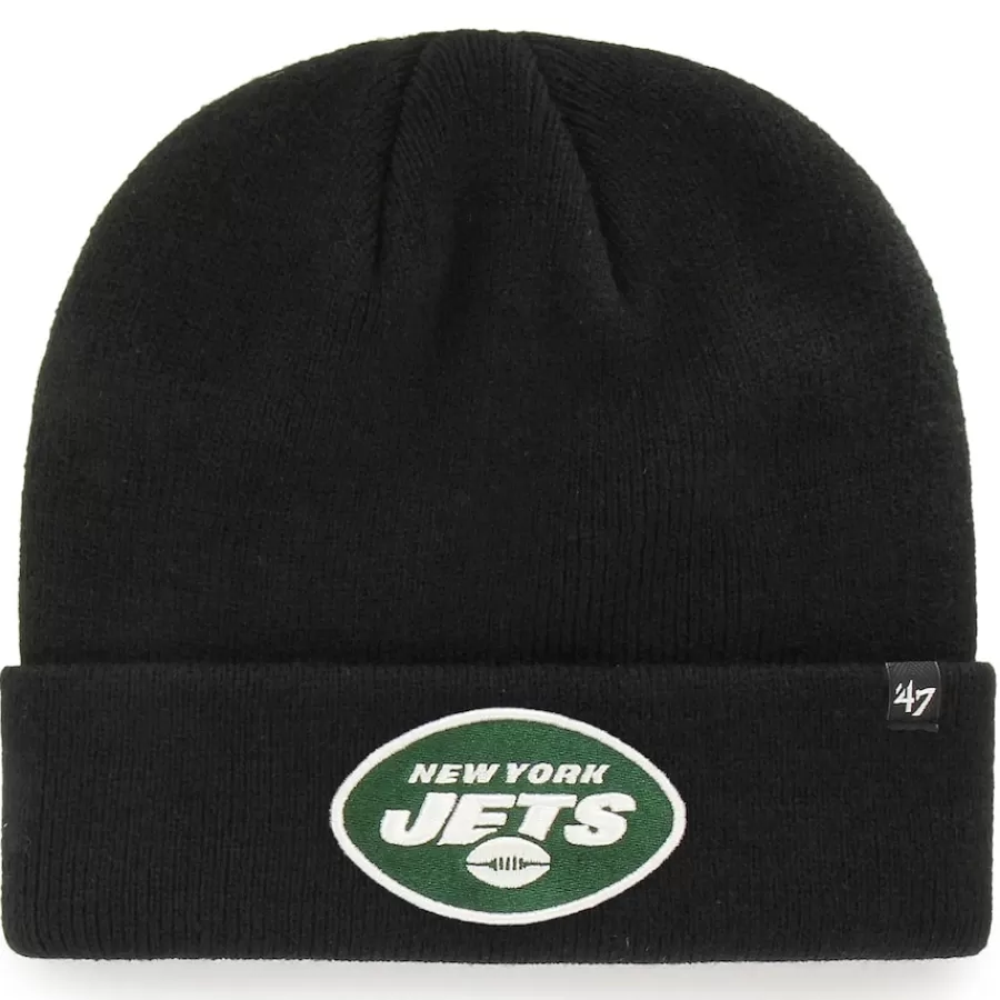New York Jets Hats | Men^Men's '47 Black Secondary Basic Cuffed Knit Hat