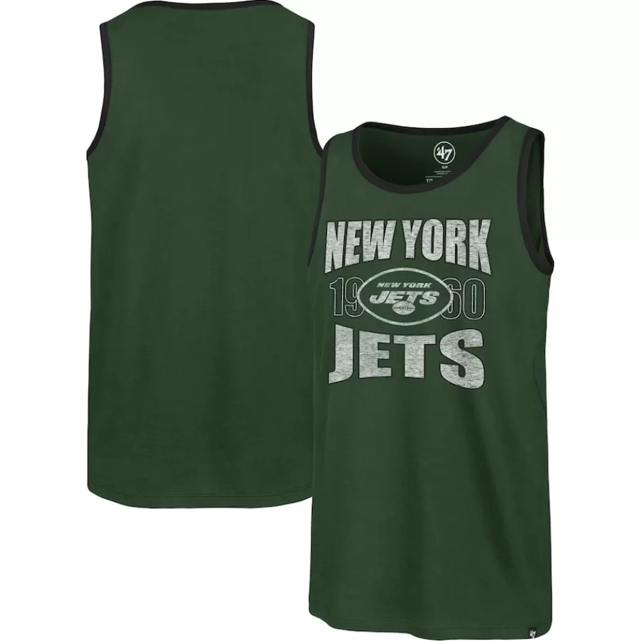 New York Jets Tank Tops^Men's '47 Green Upload Franklin Tank Top
