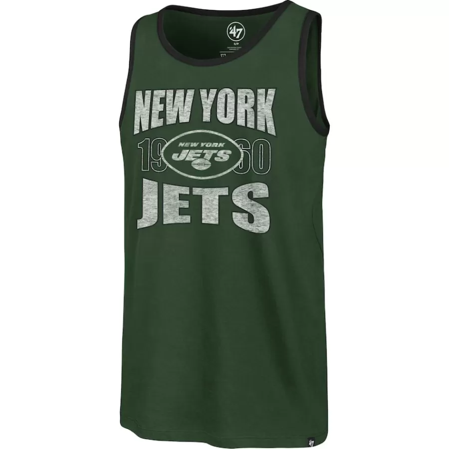 New York Jets Tank Tops^Men's '47 Green Upload Franklin Tank Top