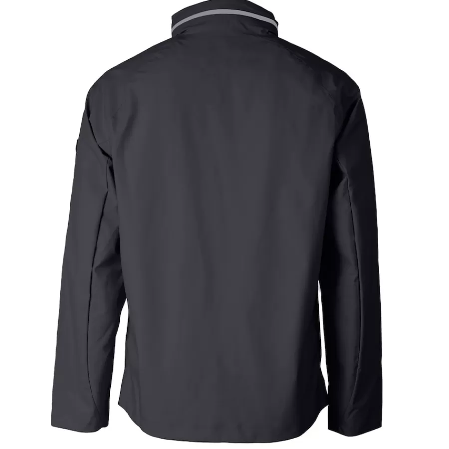 New York Jets Accessories | Rainwear^Men's Cutter & Buck Graphite Throwback Logo Vapor Water Repellent Stretch Full-Zip Rain Jacket