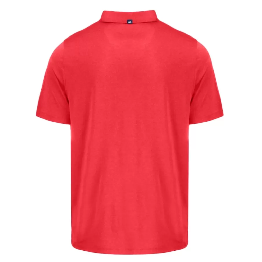 New York Jets Polos^Men's Cutter & Buck Red Americana Coastline Epic Comfort Eco Recycled Polo