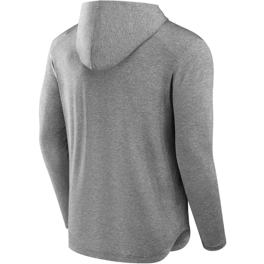New York Jets Long Sleeved^Men's Fanatics Black Front Office Tech Lightweight Hoodie T-Shirt