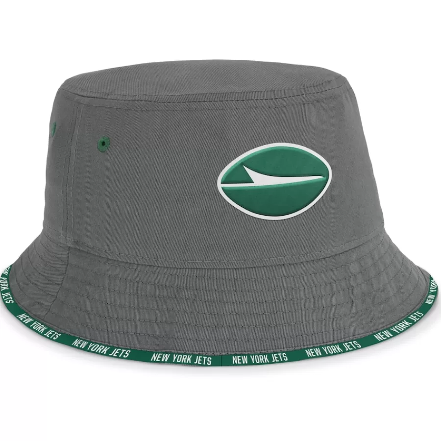 New York Jets Hats | Men^Men's Fanatics Graphite Backup Bucket Hat