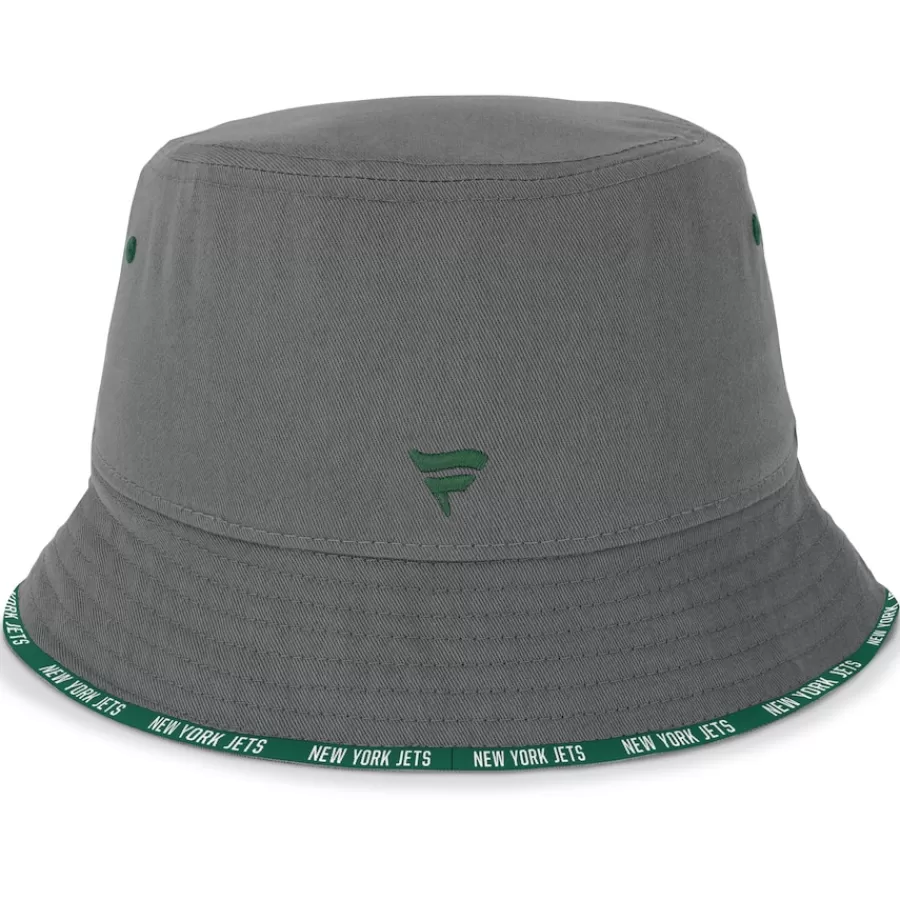 New York Jets Hats | Men^Men's Fanatics Graphite Backup Bucket Hat