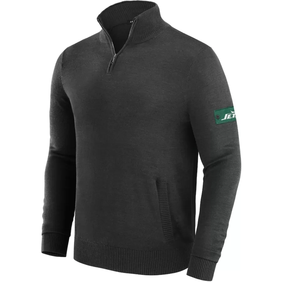 New York Jets Jackets | Sweatshirts & Fleece^Men's J. Palmer Black Franchise Quarter-Zip Sweater