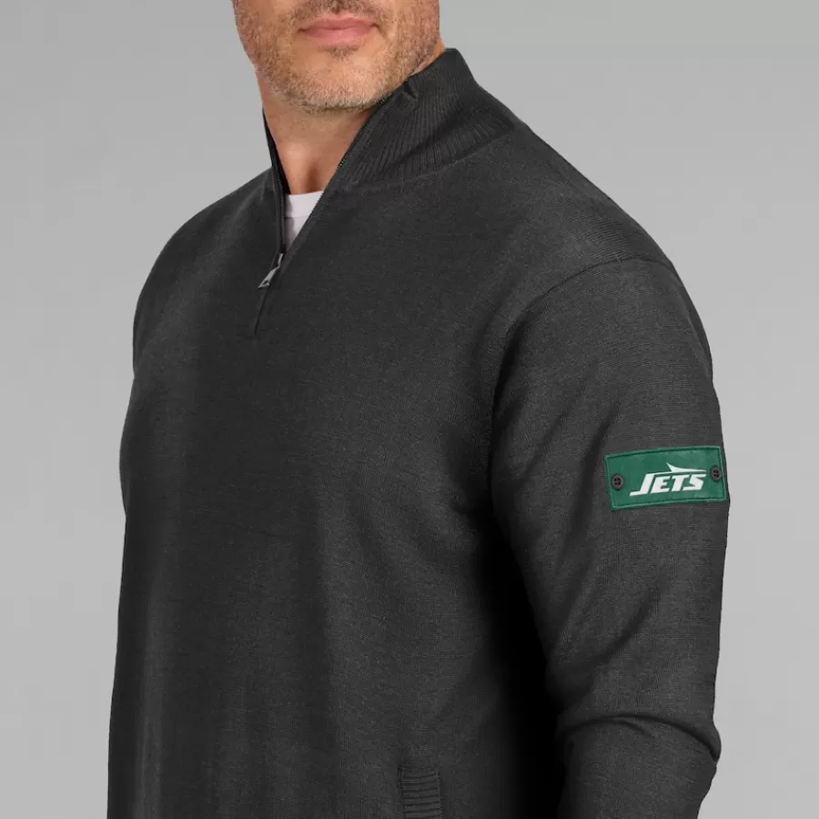New York Jets Jackets | Sweatshirts & Fleece^Men's J. Palmer Black Franchise Quarter-Zip Sweater