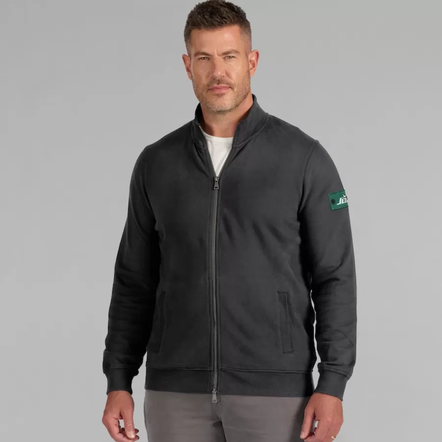 New York Jets Sweaters & Dress Shirts | Sweatshirts & Fleece^Men's J. Palmer Black QB1 Full-Zip Sweatshirt