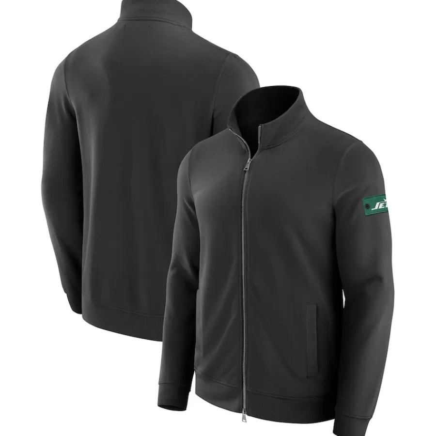 New York Jets Sweaters & Dress Shirts | Sweatshirts & Fleece^Men's J. Palmer Black QB1 Full-Zip Sweatshirt