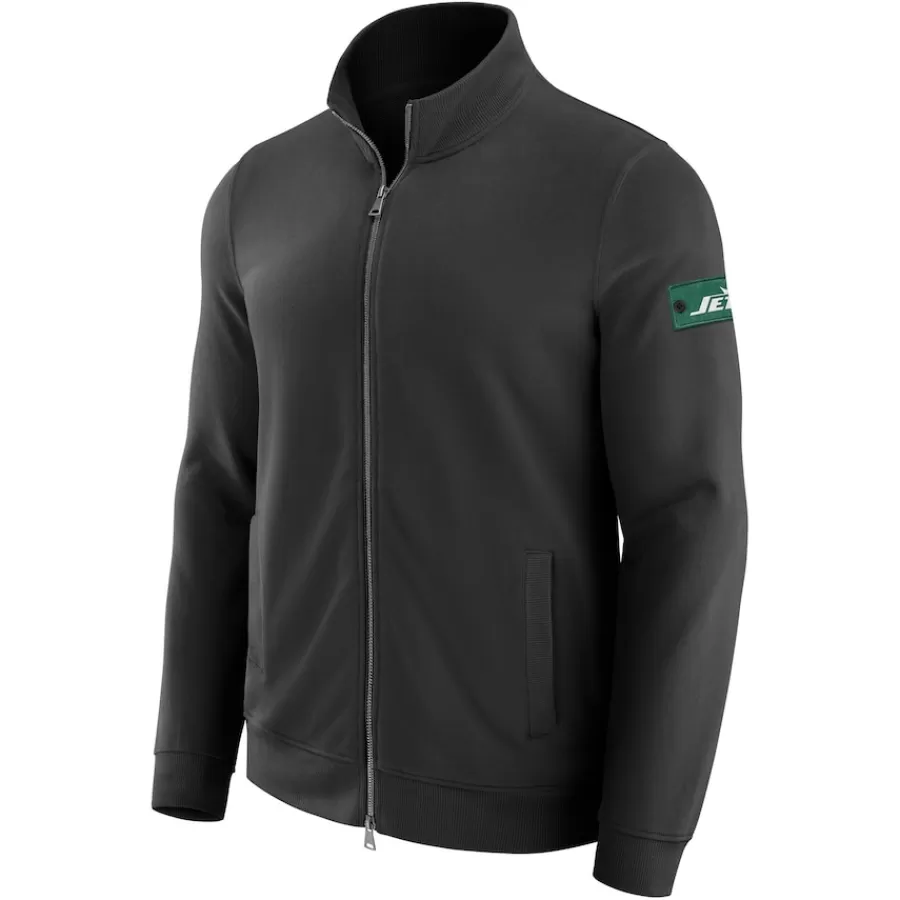 New York Jets Sweaters & Dress Shirts | Sweatshirts & Fleece^Men's J. Palmer Black QB1 Full-Zip Sweatshirt