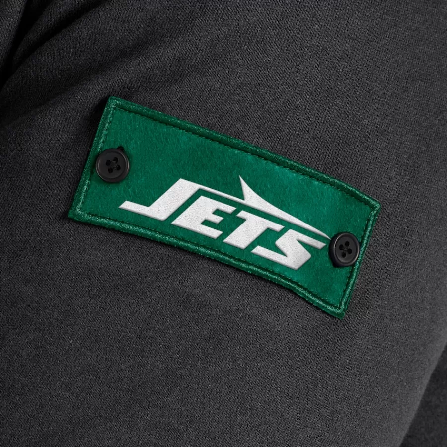 New York Jets Sweaters & Dress Shirts | Sweatshirts & Fleece^Men's J. Palmer Black QB1 Full-Zip Sweatshirt