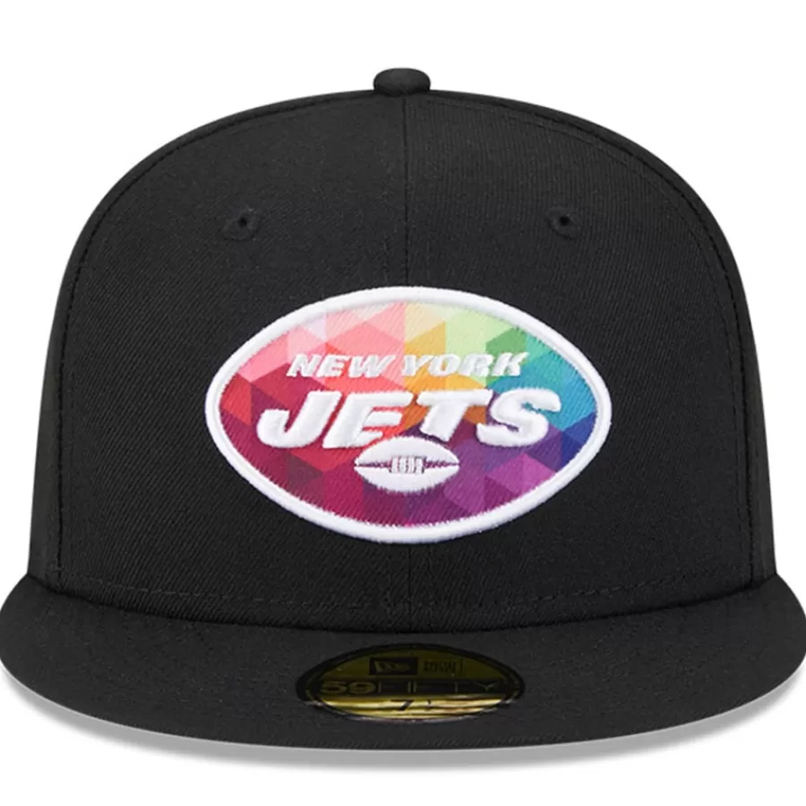 New York Jets Fitted^Men's New Era Black 2023 NFL Crucial Catch 59FIFTY Fitted Hat