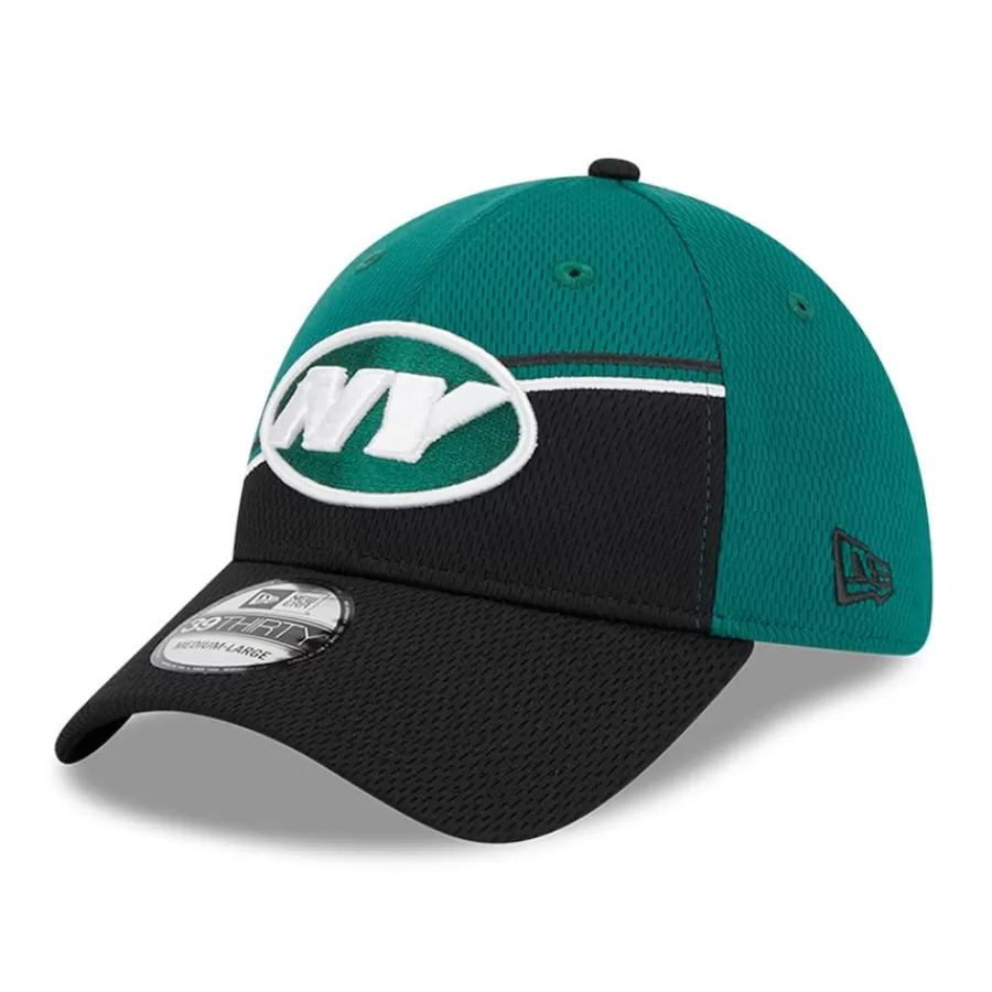 New York Jets Flex^Men's New Era Green/Black 2023 Sideline 39THIRTY Flex Hat
