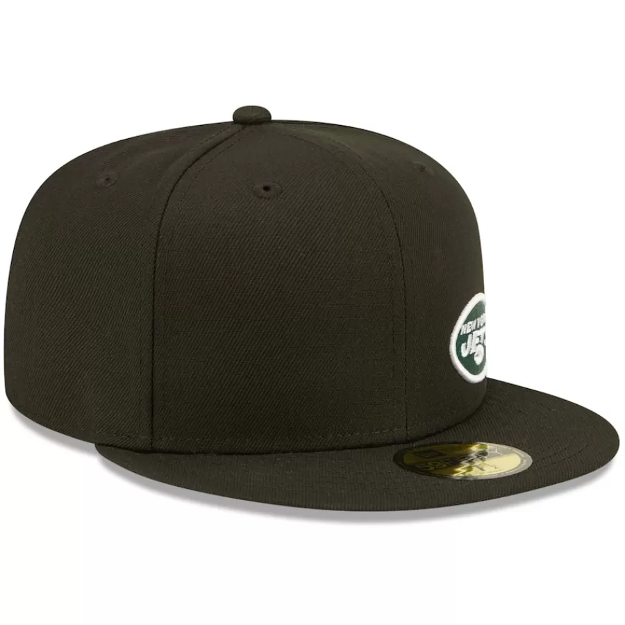 New York Jets Fitted^Men's New Era Black Flawless 59FIFTY Fitted Hat