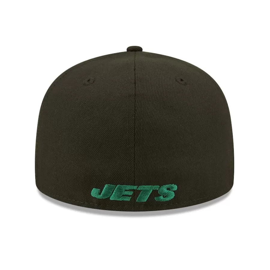New York Jets Fitted^Men's New Era Black Flawless 59FIFTY Fitted Hat