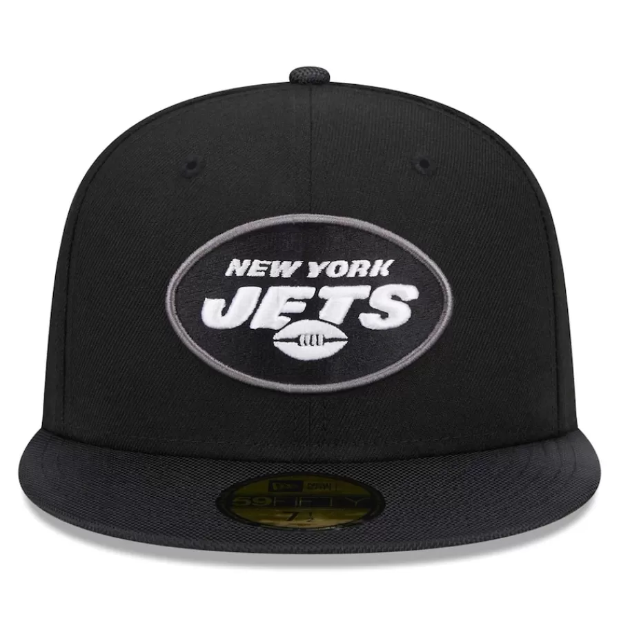 New York Jets Fitted^Men's New Era Black Active Ballistic 59FIFTY Fitted Hat