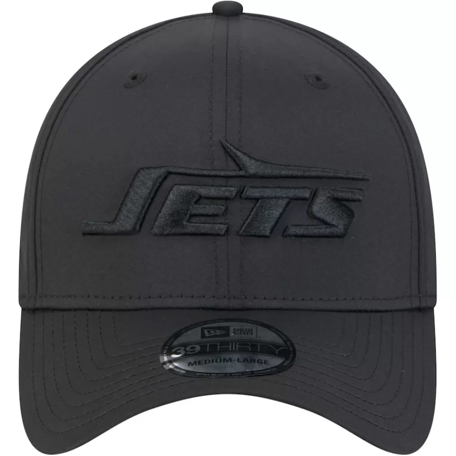 New York Jets Hats | Men^Men's New Era Black Hydro 39THIRTY Flex Hat