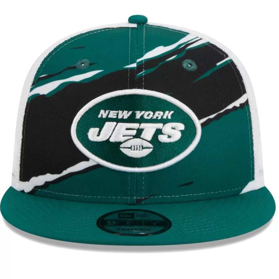 New York Jets Snapback^Men's New Era Green Tear Trucker 9FIFTY Snapback Hat