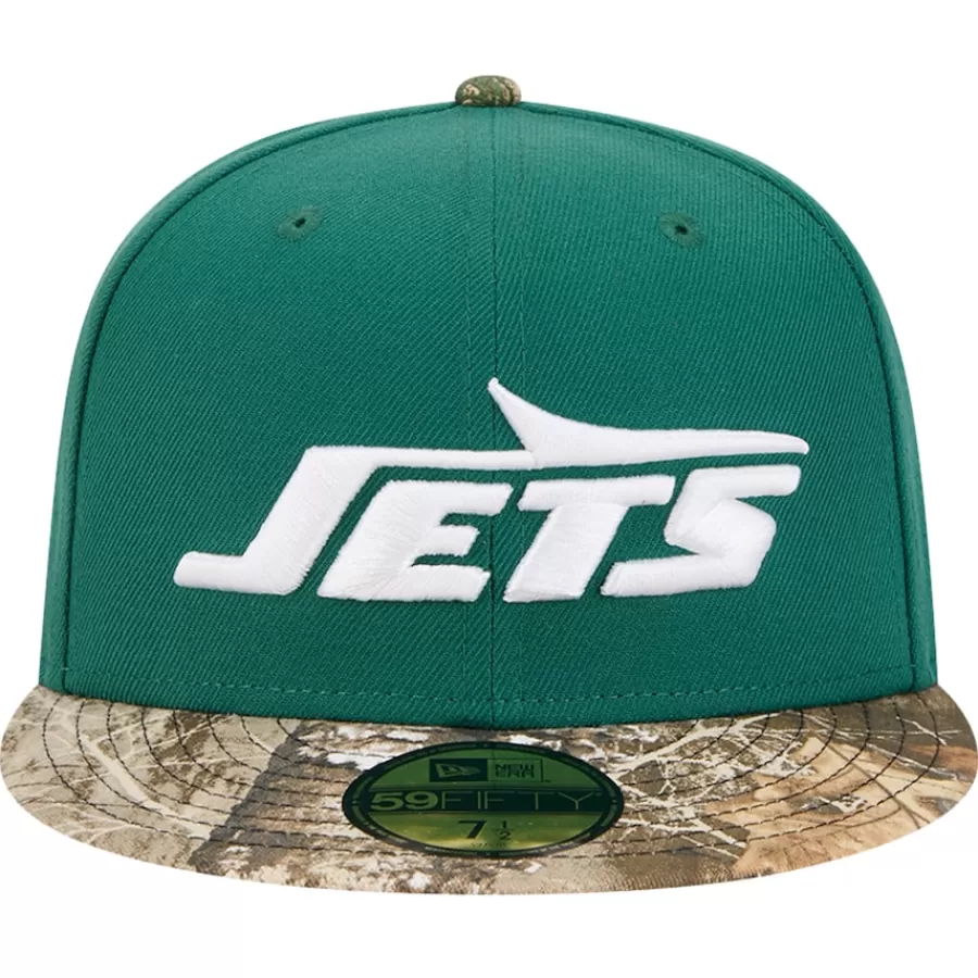 New York Jets Fitted^Men's New Era Green Active Two-Tone Camo 59FIFTY Fitted Hat