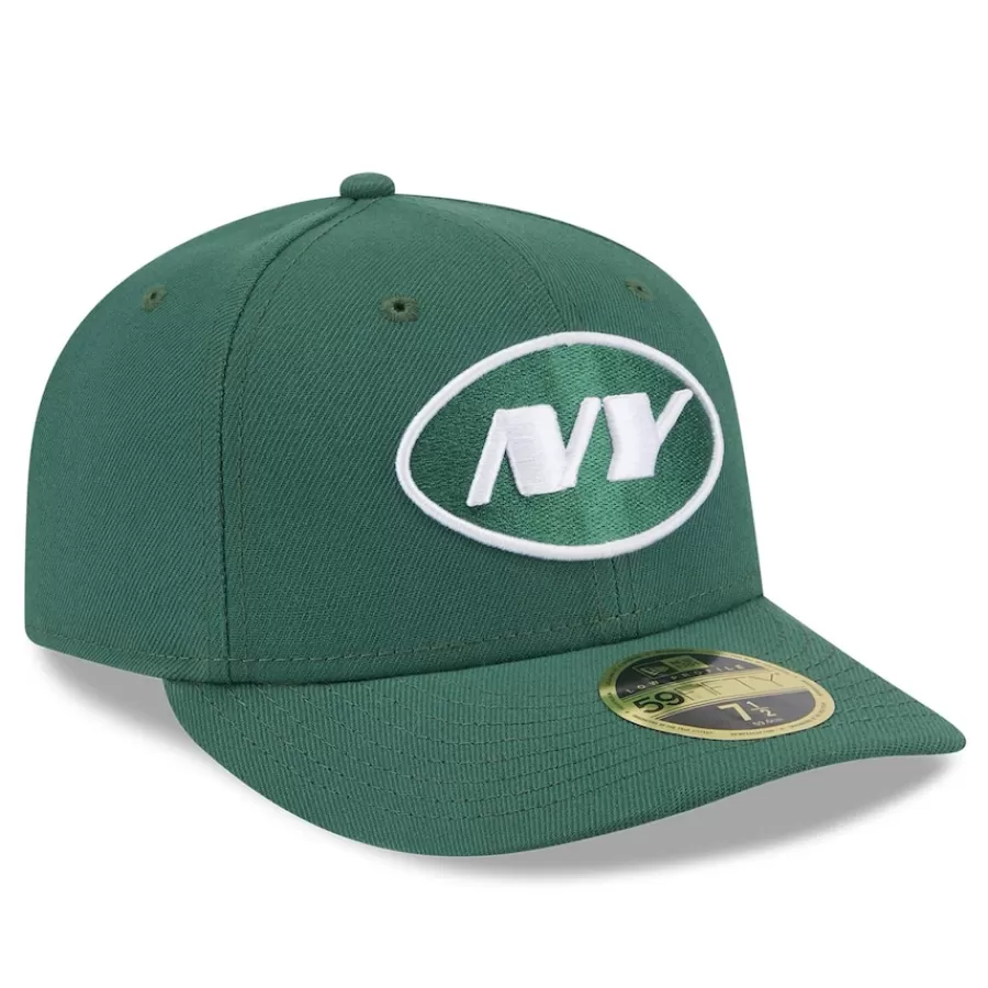 New York Jets Fitted^Men's New Era Green Omaha Low Profile 59FIFTY Fitted Hat