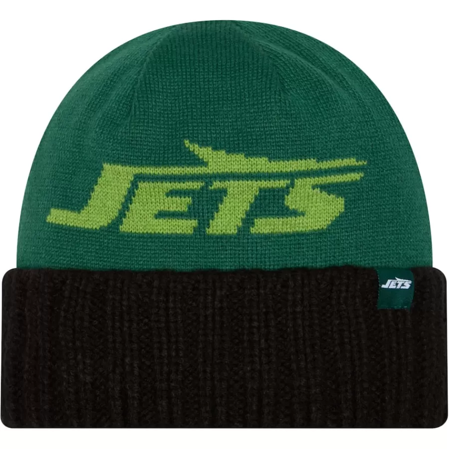New York Jets Knit^Men's New Era Green Oversize Cuffed Knit Hat