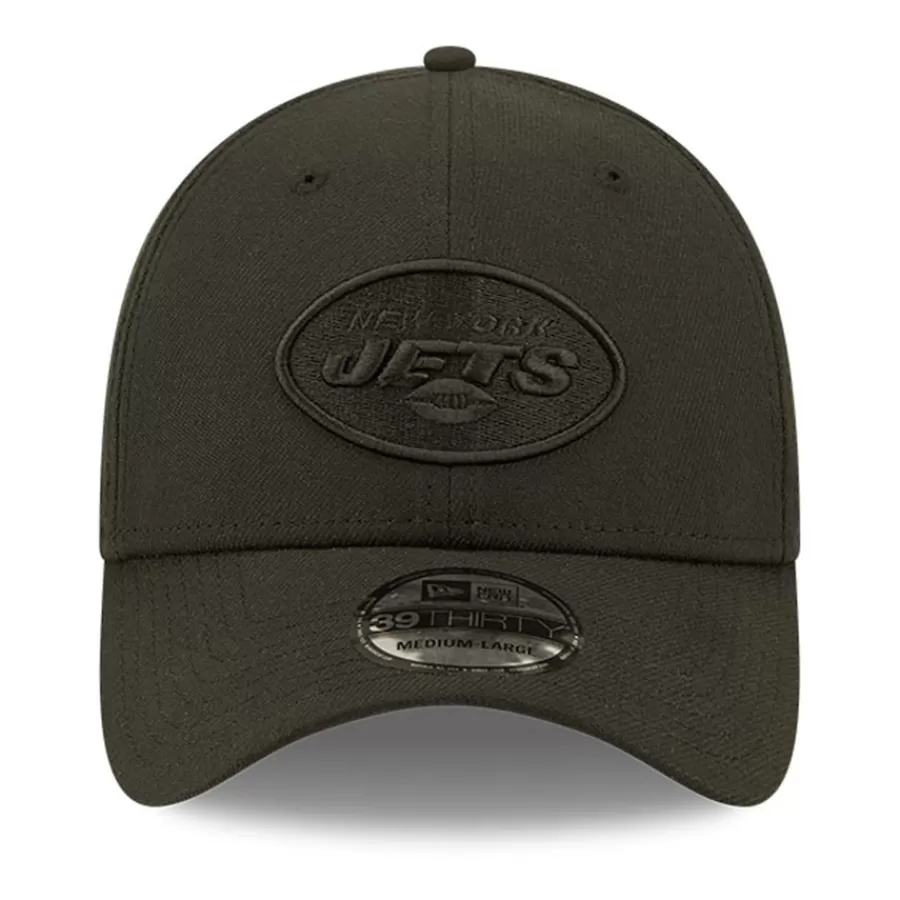 New York Jets Flex^Men's New Era Black On Black 39THIRTY Flex Hat