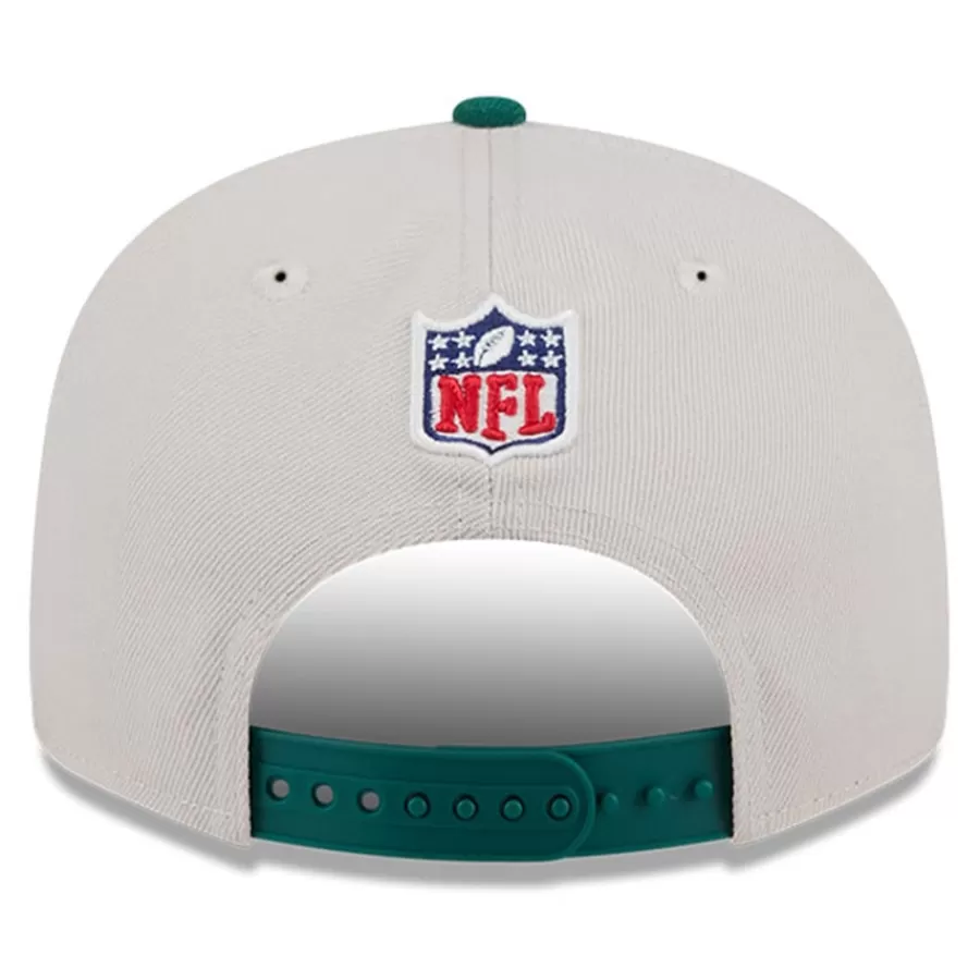 New York Jets Snapback^Men's New Era Stone/Green 2024 Sideline Historic 9FIFTY Snapback Hat