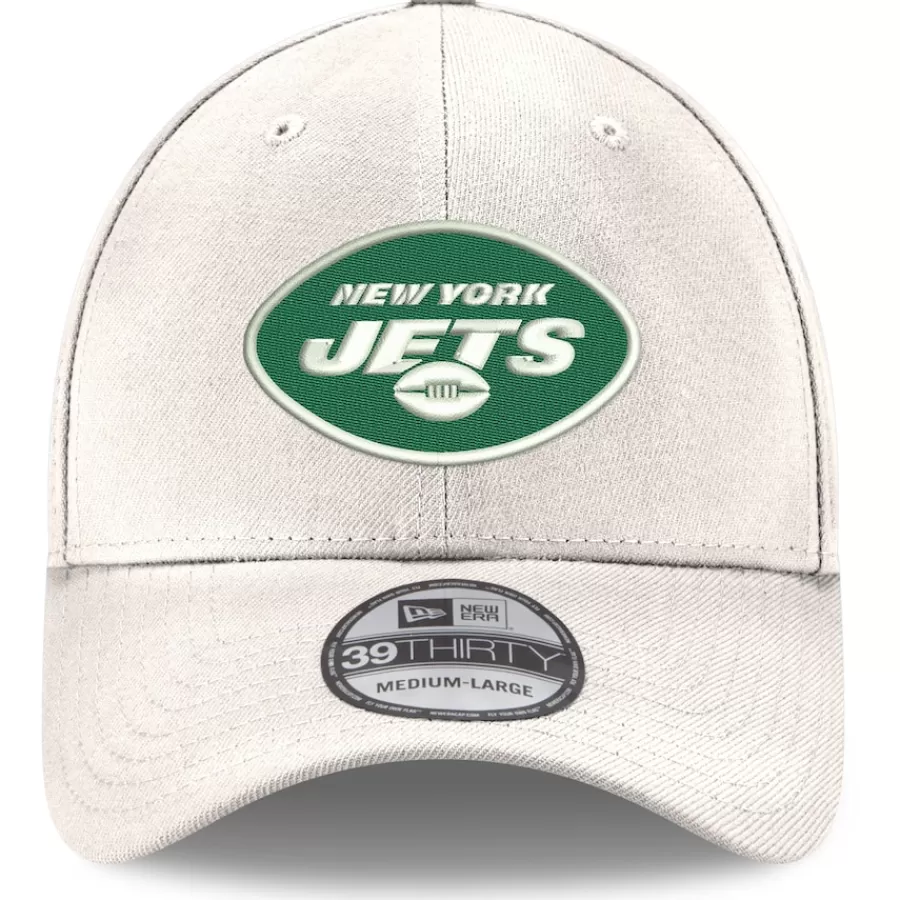New York Jets Flex^Men's New Era White Iced II 39THIRTY Flex Hat