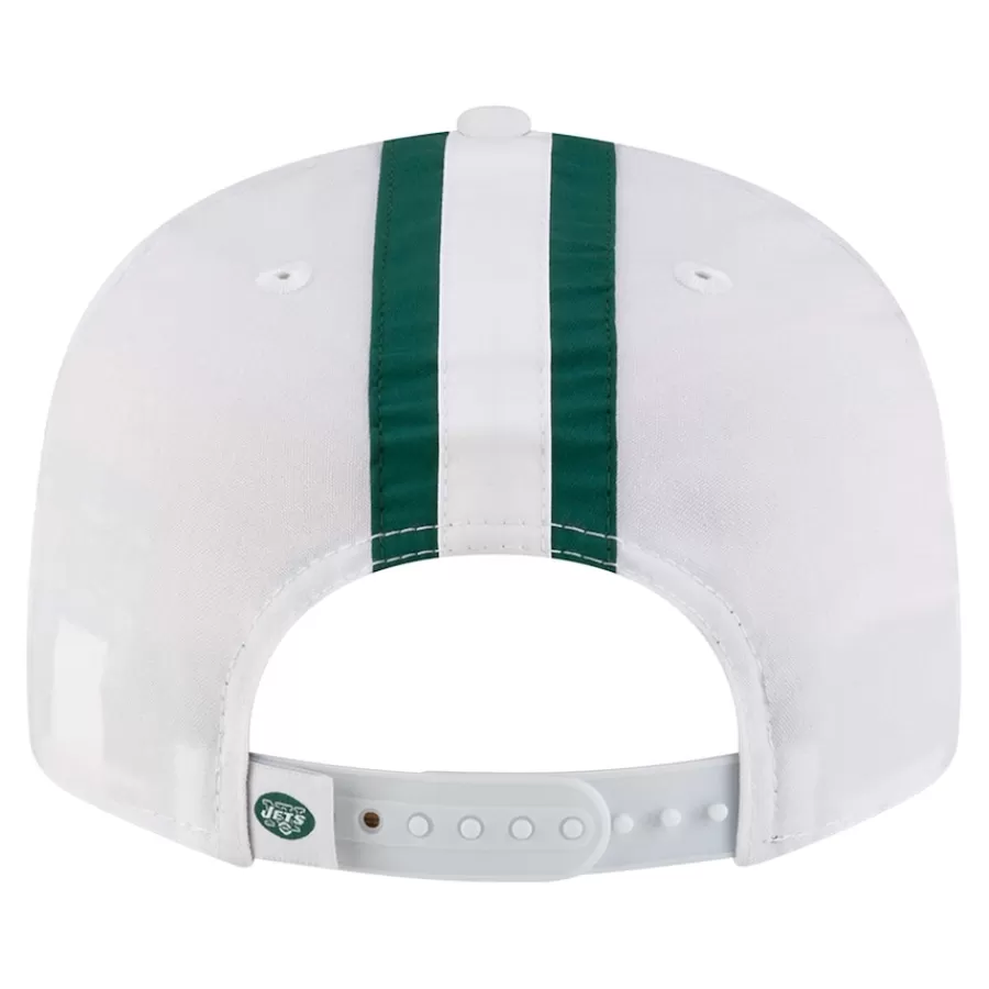New York Jets Snapback^Men's New Era White Throwback Helmet 9FIFTY Snapback Hat