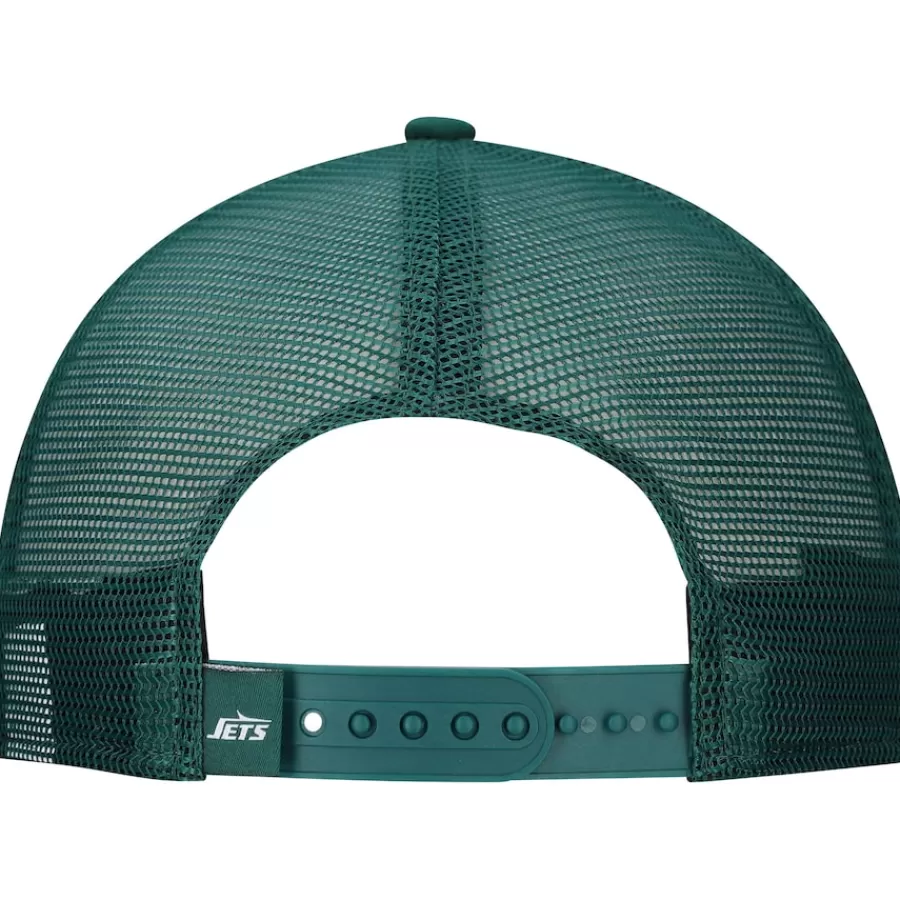 New York Jets Snapback^Men's New Era White/Green Distressed 9FIFTY A-Frame Snapback Hat