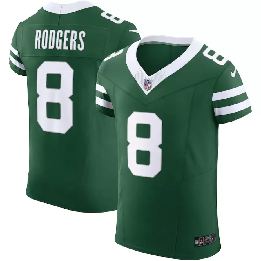 New York Jets Nike Elite^Men's Nike Aaron Rodgers Gotham Green Vapor F.U.S.E. Elite Jersey