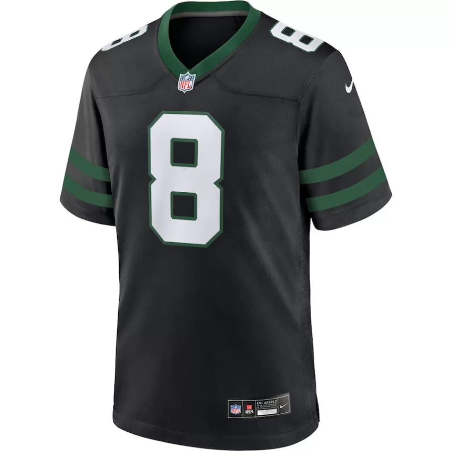 New York Jets Nike Game^Men's Nike Aaron Rodgers Legacy Black Alternate Game Jersey