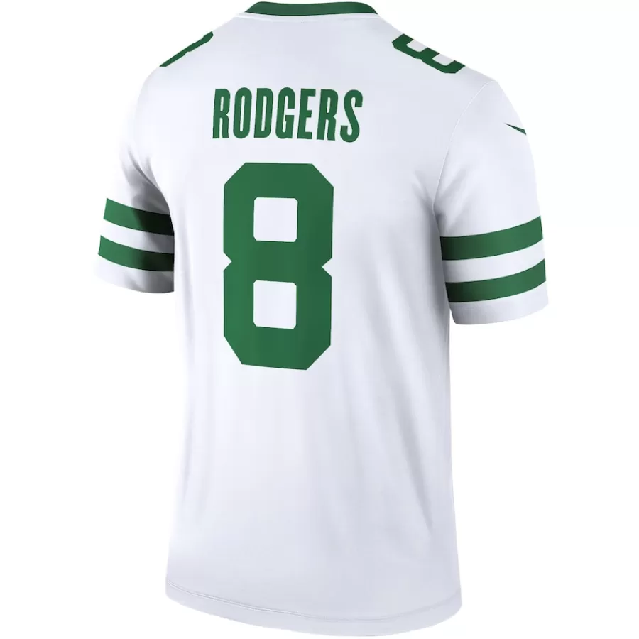 New York Jets Jerseys | Men^Men's Nike Aaron Rodgers Legacy White Legend Player Performance Top