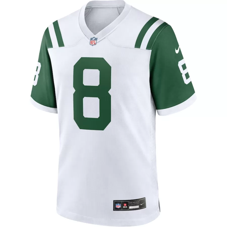 New York Jets Nike Game^Men's Nike Aaron Rodgers White Classic Alternate Game Jersey