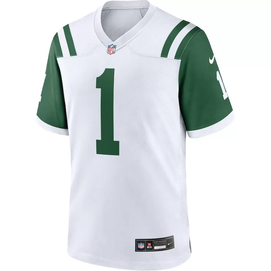 New York Jets Nike Game^Men's Nike Ahmad Sauce Gardner White Classic Alternate Game Jersey