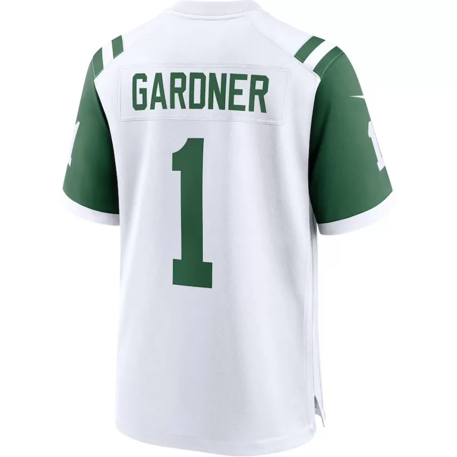 New York Jets Nike Game^Men's Nike Ahmad Sauce Gardner White Classic Alternate Game Jersey