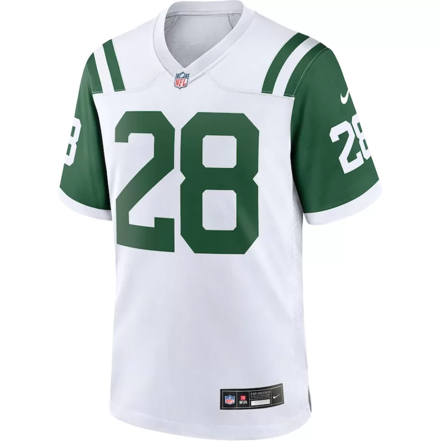 New York Jets Nike Game^Men's Nike Curtis Martin White Classic Alternate Retired Player Game Jersey