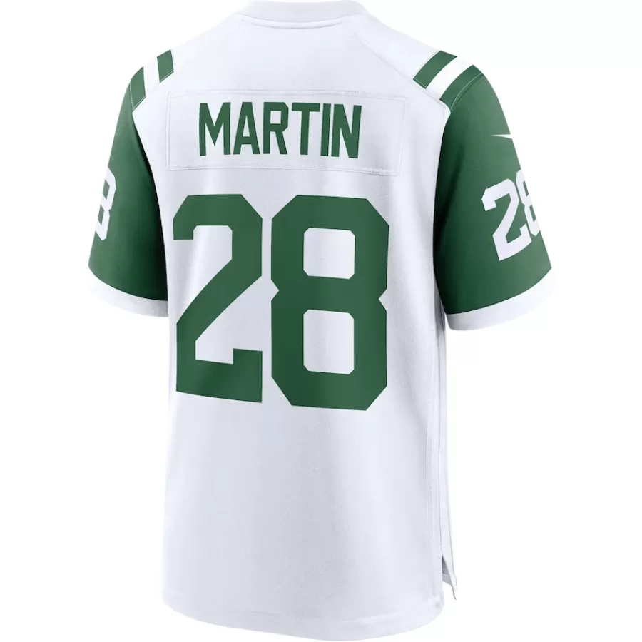 New York Jets Nike Game^Men's Nike Curtis Martin White Classic Alternate Retired Player Game Jersey