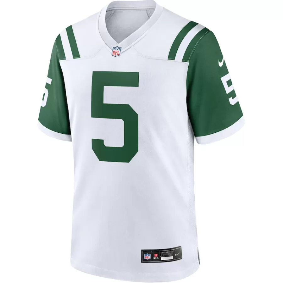 New York Jets Nike Game^Men's Nike Garrett Wilson White Classic Alternate Game Jersey