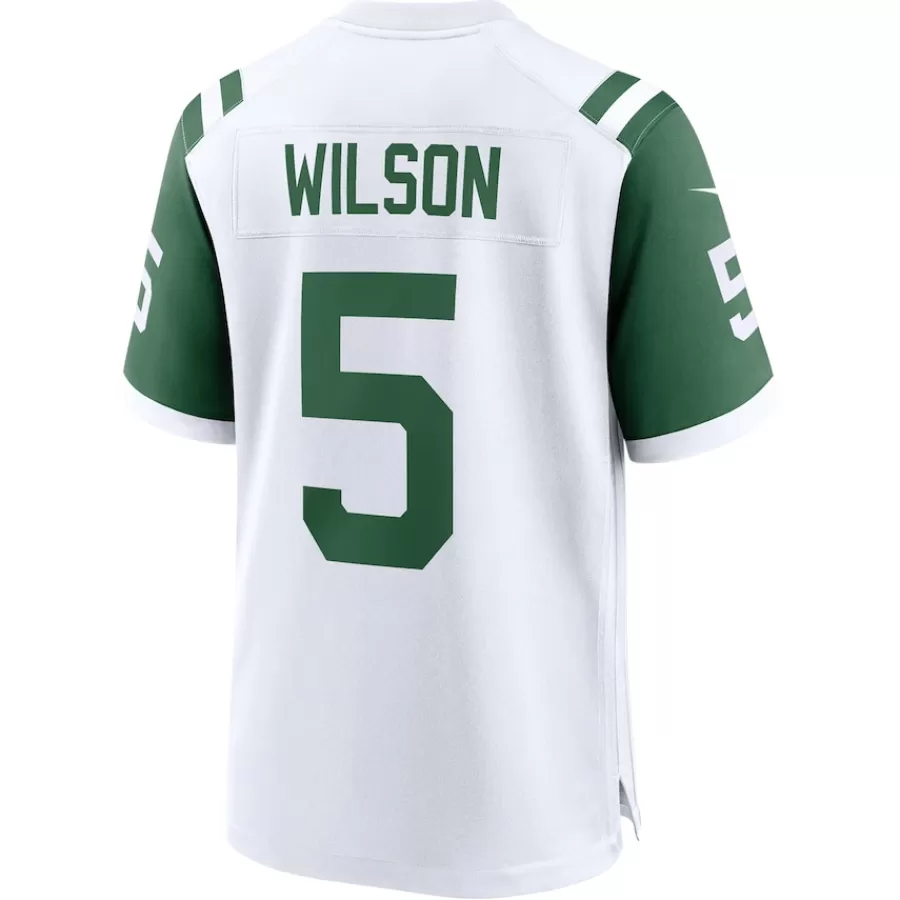 New York Jets Nike Game^Men's Nike Garrett Wilson White Classic Alternate Game Jersey
