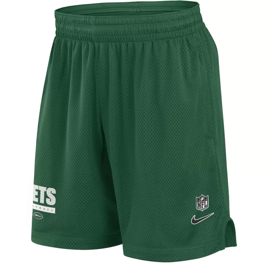 New York Jets Shorts & Pants^Men's Nike Green 2024 Sideline Performance Mesh Shorts